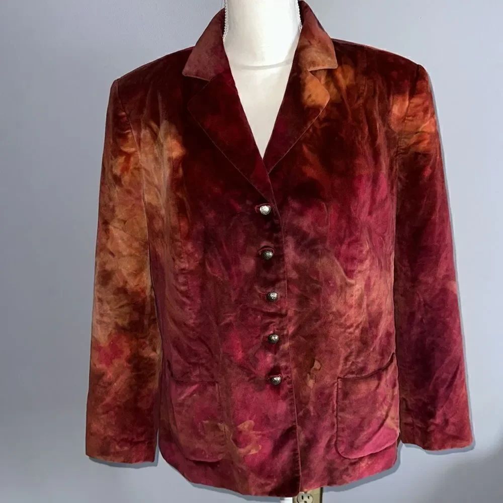 🔥Rare! Rough Tumble Velvet Retro Blazer Jacket! - Picture 6 of 11